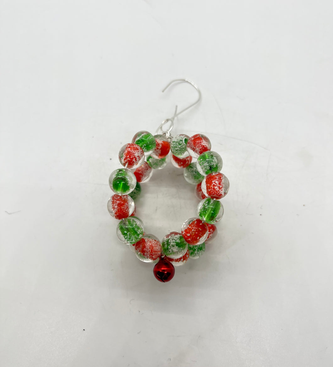 Round Glass Bead Christmas Ornament