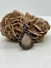 Load image into Gallery viewer, Hand Carved Petoskey Stone Braided Oxidized Copper Wire Wrap Pendant
