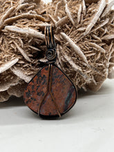 Load image into Gallery viewer, Sonoran Sunrise Chrysocolla Simple Oxidized Copper Pendant
