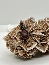 Load image into Gallery viewer, Hand Carved Petrified Wood Oxidized Copper Wire Wrap Pendant
