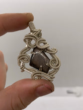 Load image into Gallery viewer, Sapphire Sterling Silver Wire Wrap Pendant
