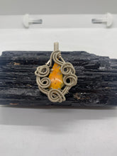 Load image into Gallery viewer, Bumblebee Jasper Sterling Silver Wire Wrap Pendant
